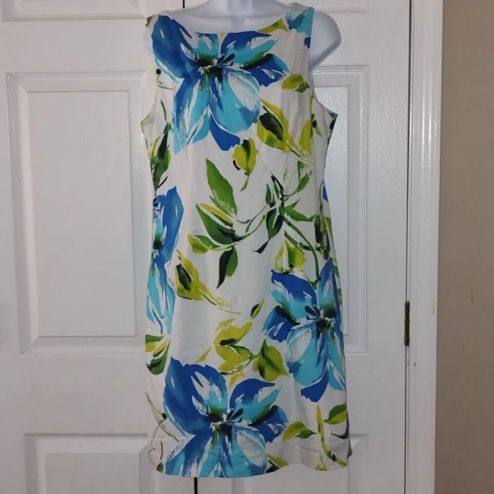 Chetta B sleeveless floral print dress Sz 14